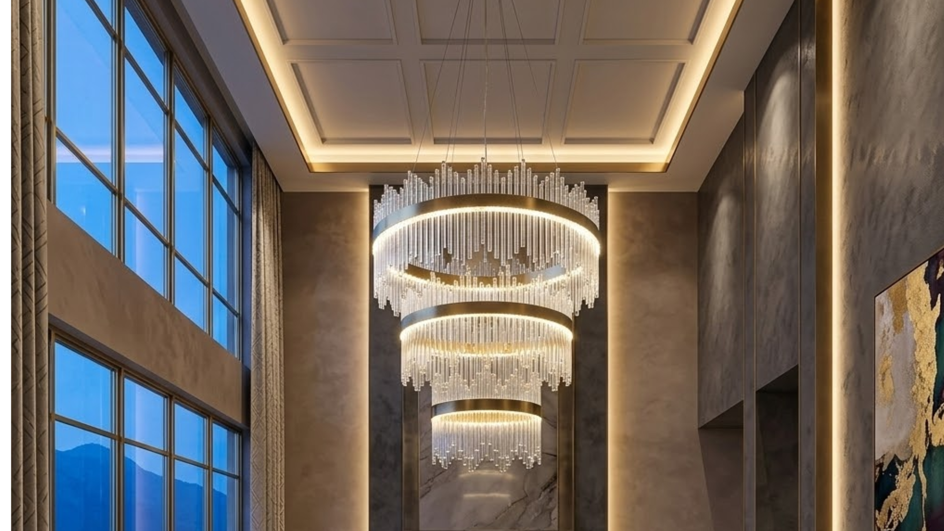 lustre pendente luminaria sunset de cristal