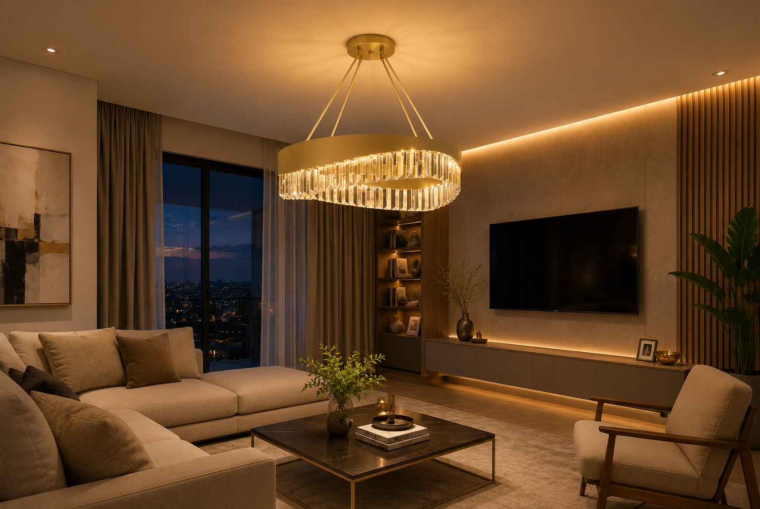 Lustre Pendente de Cristal